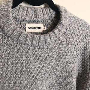 Taylor Stitch Fisherman Sweater in Heather Ash - M